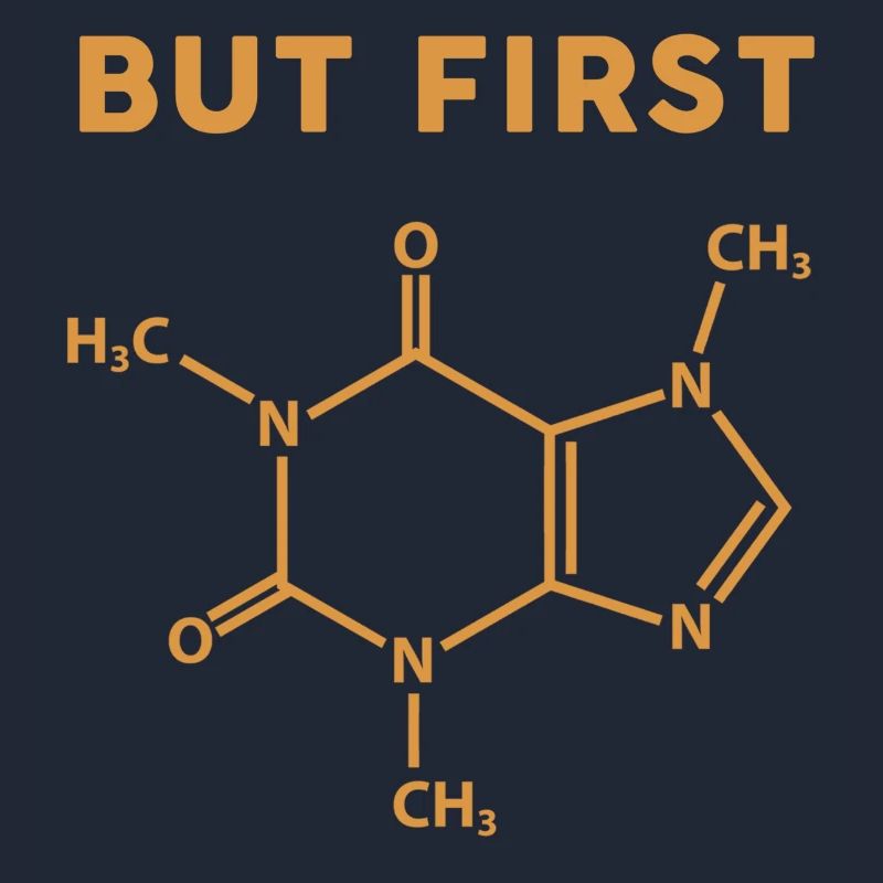Mais premier café avec molécule de caféine