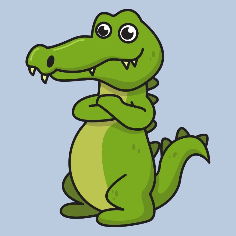 Krokodil Comic Geschenk Kroko Kind Echse Tier Nil