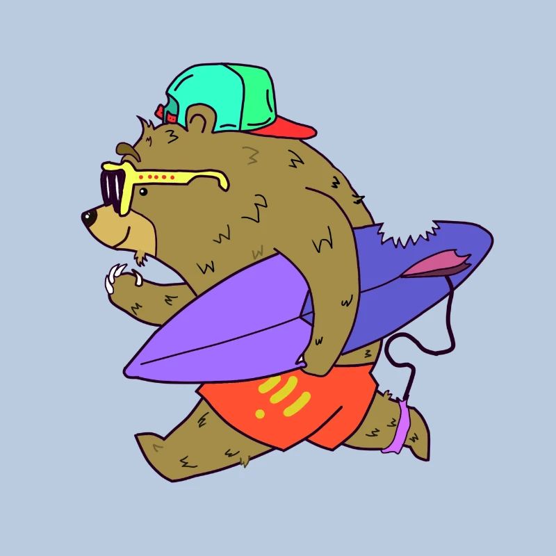 Surfer surf bear beach lunettes de surf
