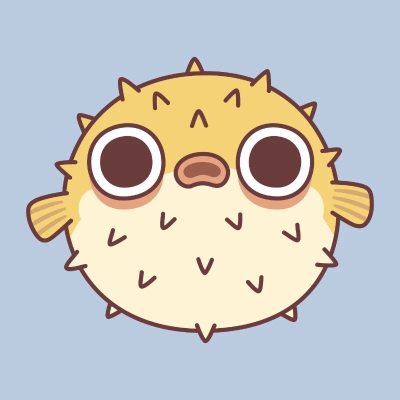 Cute Grumpy Puffer Fish