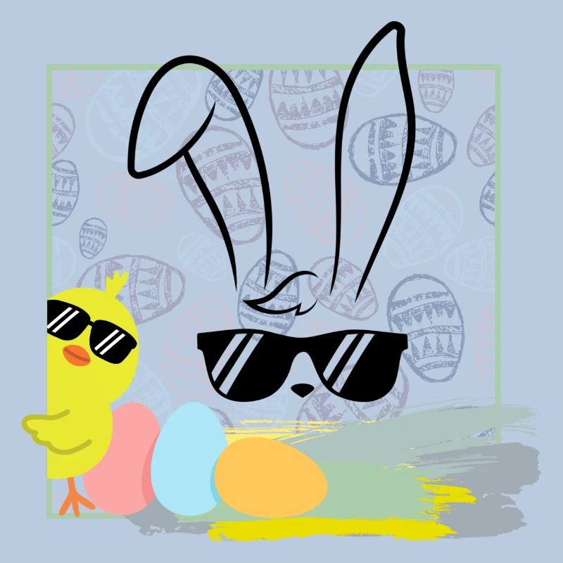 cool easter bunny with sunglasses easter easter eggs