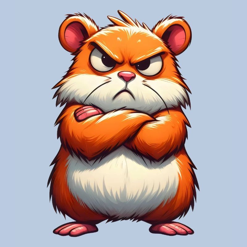 hamster grognon mécontent