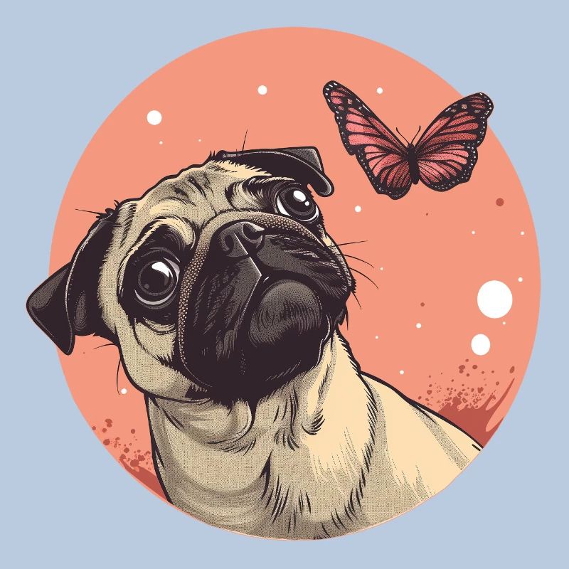 Carlin avec papillon
