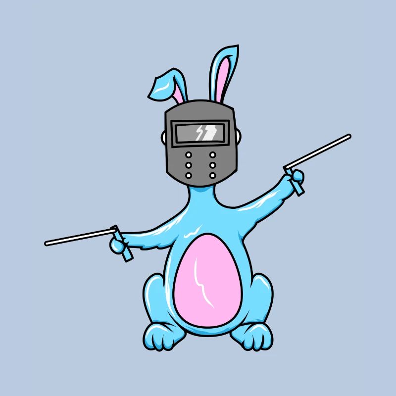 Welder Welding Easter Bunny Easter Gift Ha