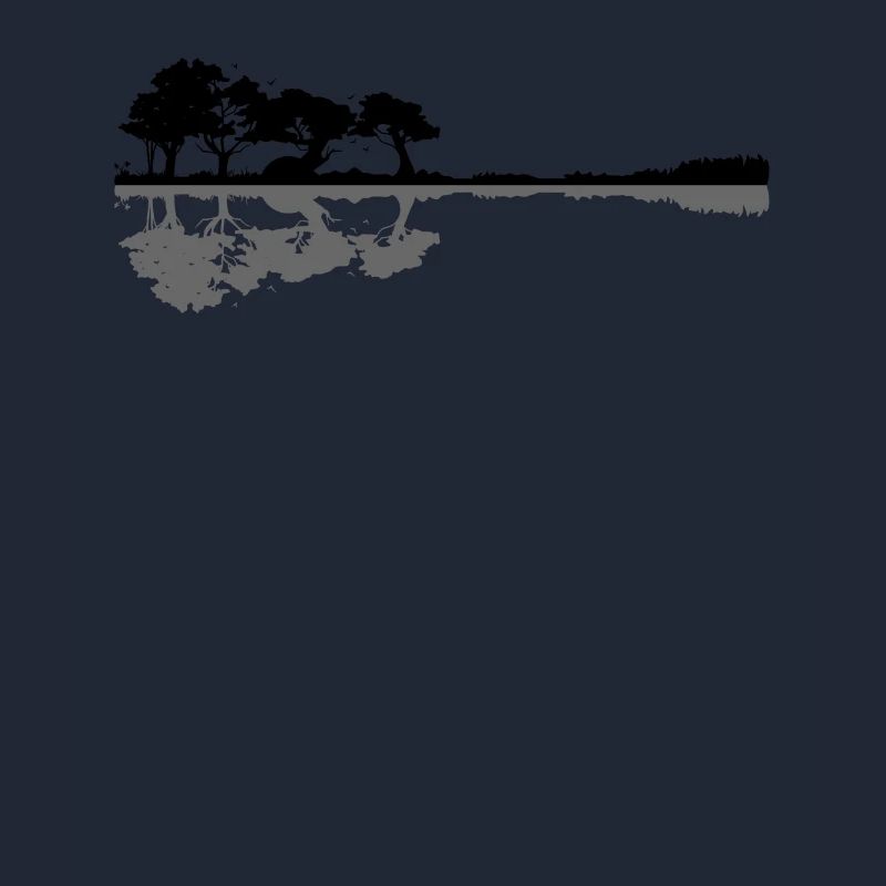 Guitar Lake Shadow Elefant Moonlight Geschenkidee