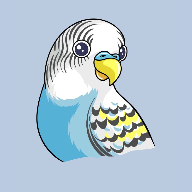 Belle conception de perruche bleue