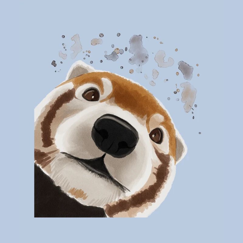 Neugieriger Roter Panda