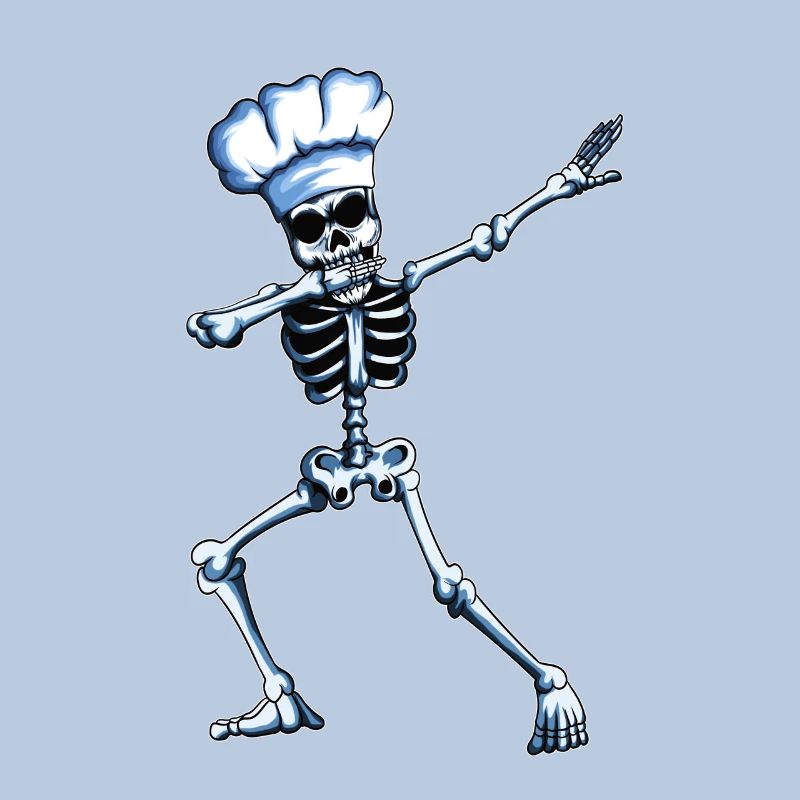 Cooking Baking Chef Chef Cap Skeleton Dabbing