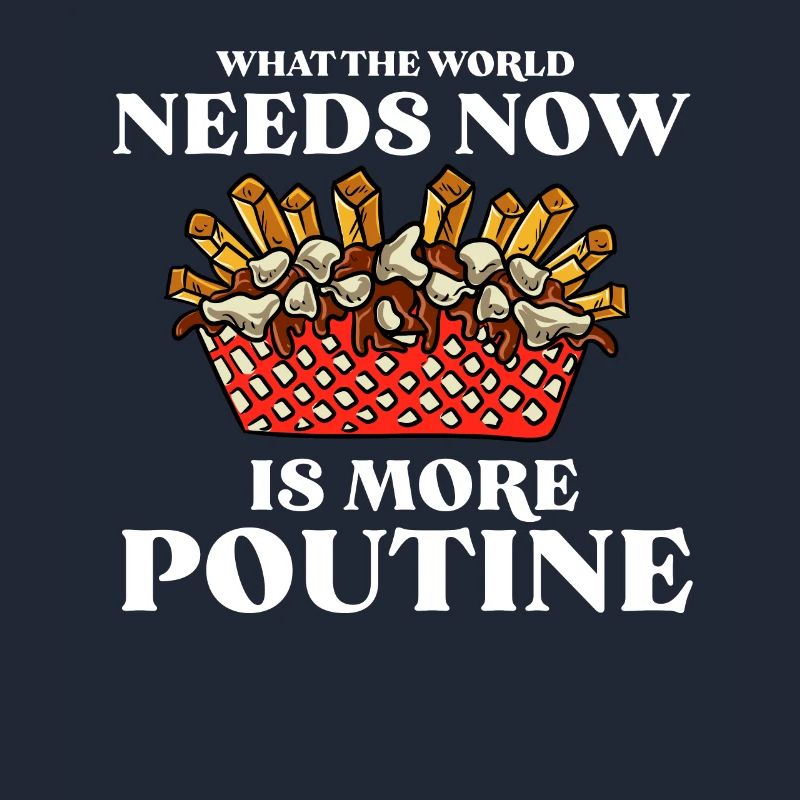Kanadische Poutine Pommes Frites Mittagessen