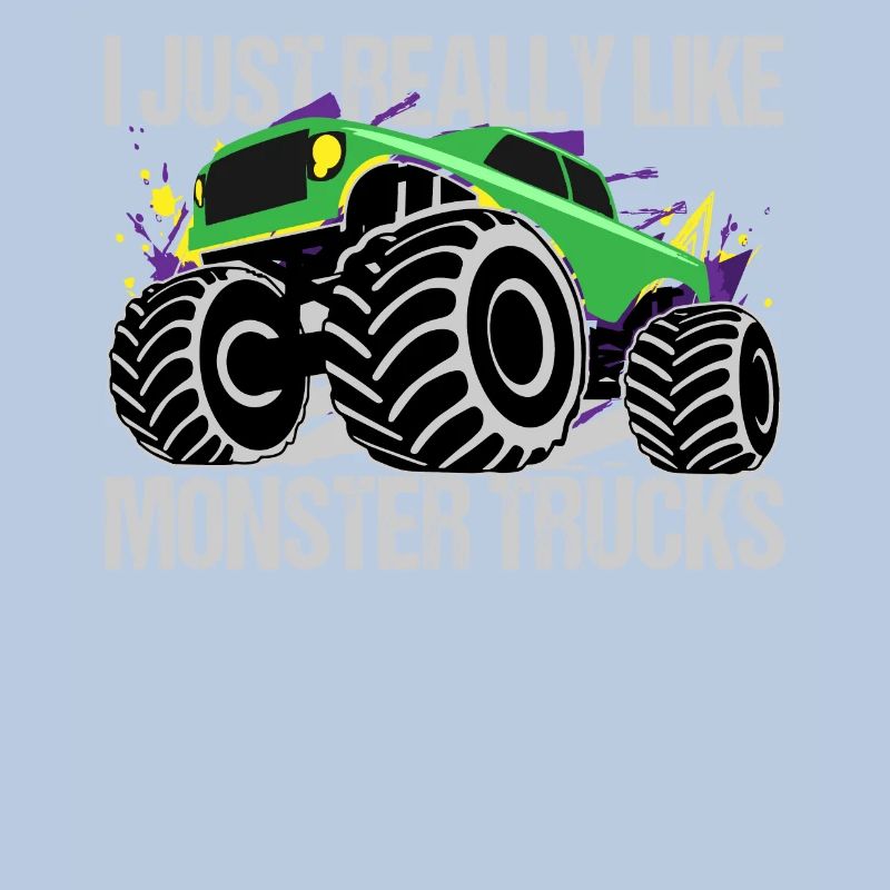 Confrontation de monster trucks vert-violet