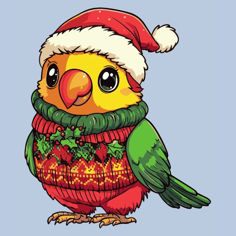 Bande dessinée de Noël perroquet
