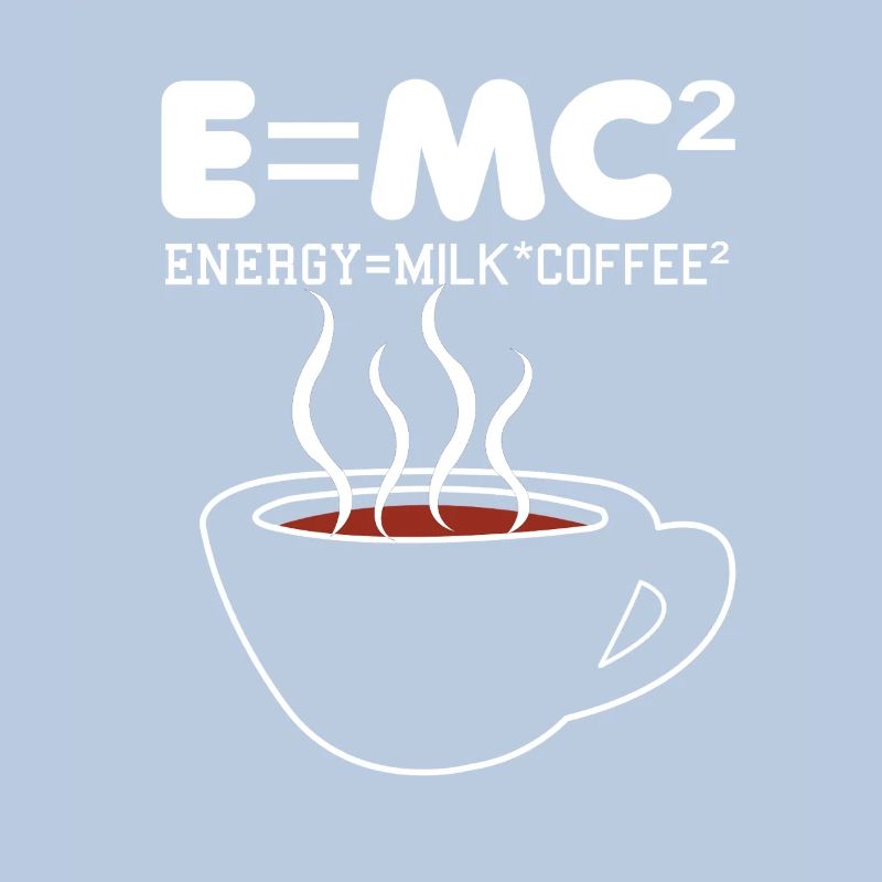 Illustration de la formule du café E = MC2