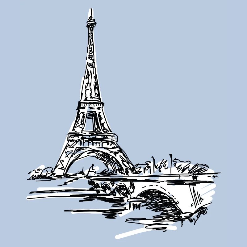 Paris Skyline: Sketchy Eiffel Tower