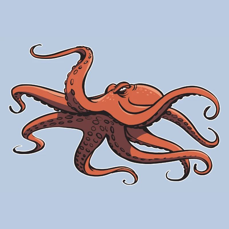 I like octopus - eight tentacles - squid