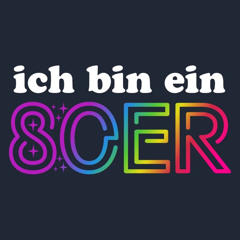 Ich bin ein 80er - bunter Regenbogen - Kostüm