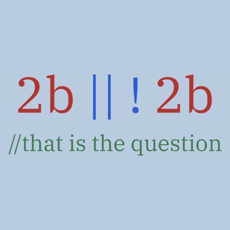 2b || !2b /To be or not to be/ Programmer