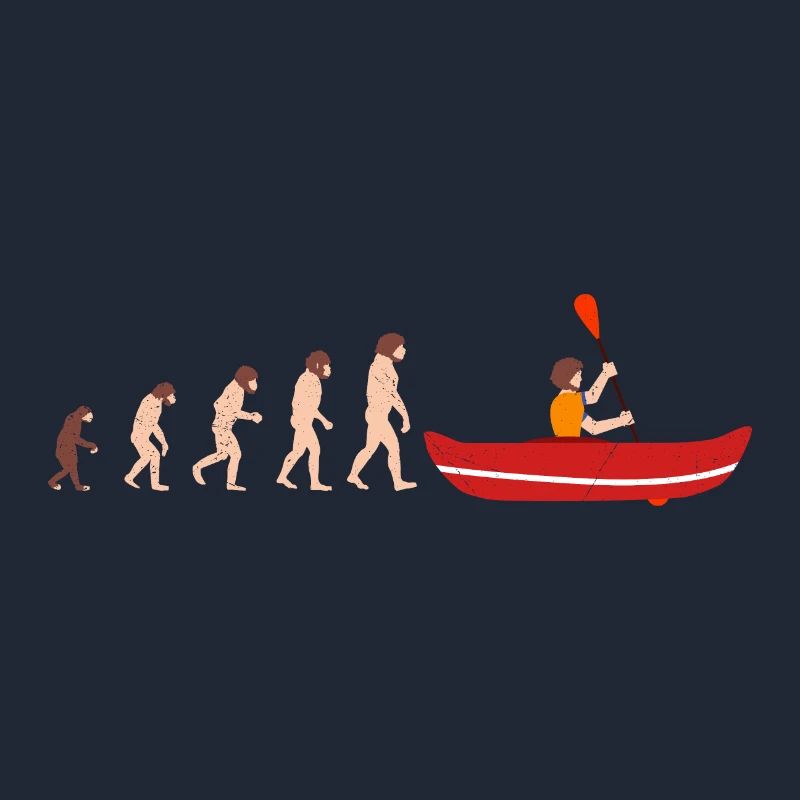 Evolution Canoeing Canoe Idée cadeau drôle