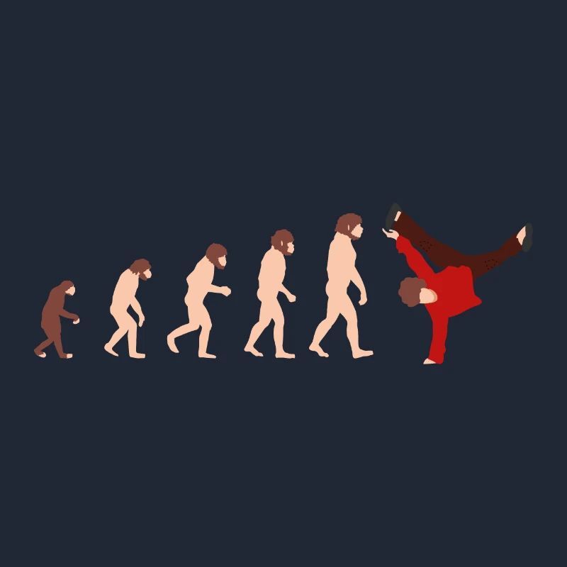 Evolution Breakdance Lustige Geschenkidee