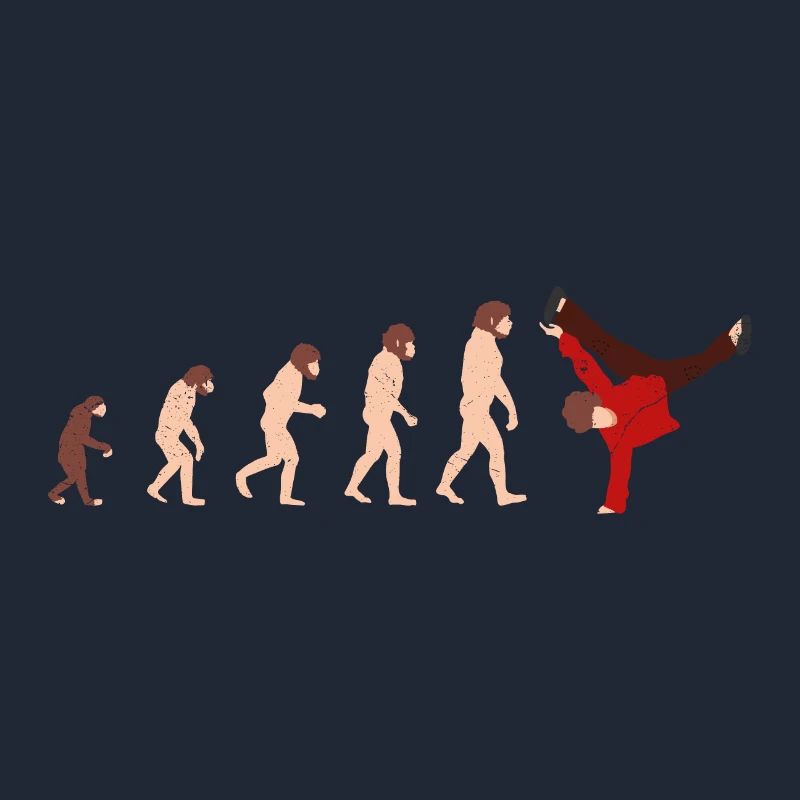 Evolution Breakdance Lustige Geschenkidee