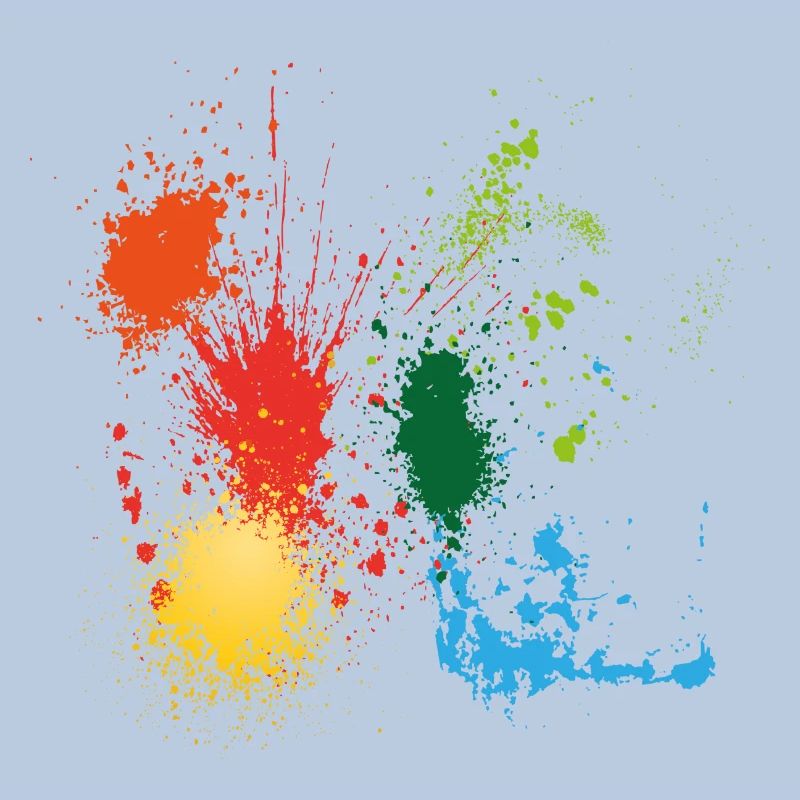 Color Blick Splashes Painter Gift Stain Colorful