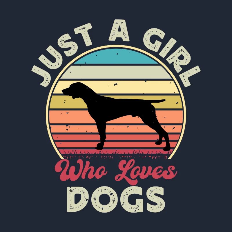 German Shorthaired Pointer Dog Silhouette Retro