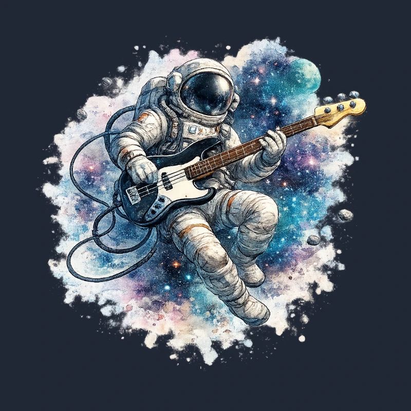 Astronaute spatial avec basse