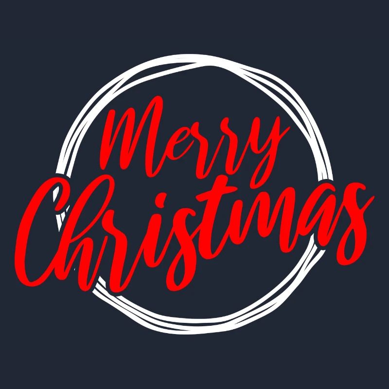 Merry Christmas Script Circle