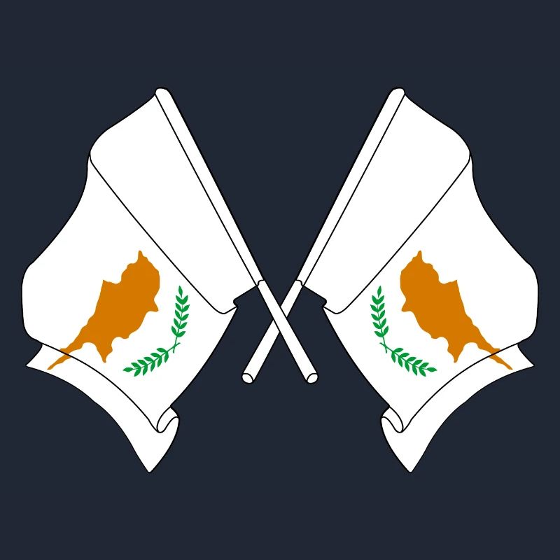 Deux drapeaux Chypre