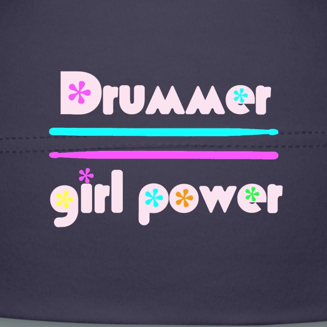 Drummer girlpower rose - idee cadeau batteur