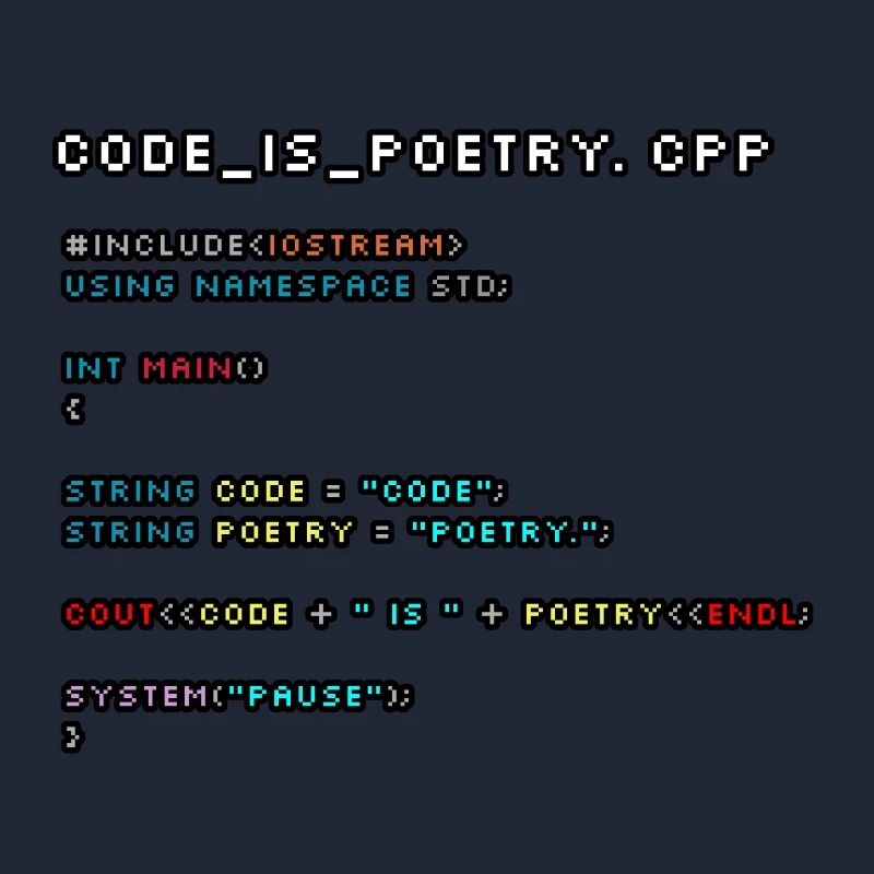 Le code, c’est de la poésie.CPP