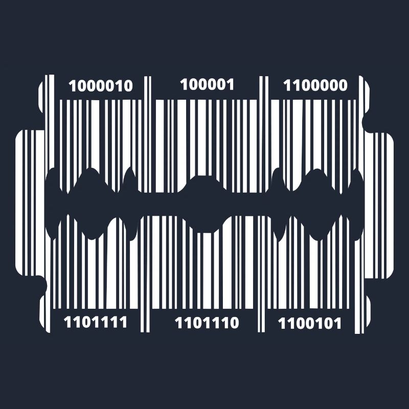 Razor blade with code