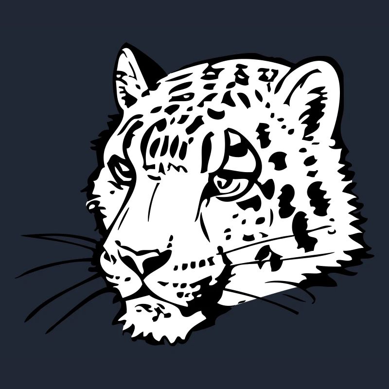 Snow leopard in comic handle