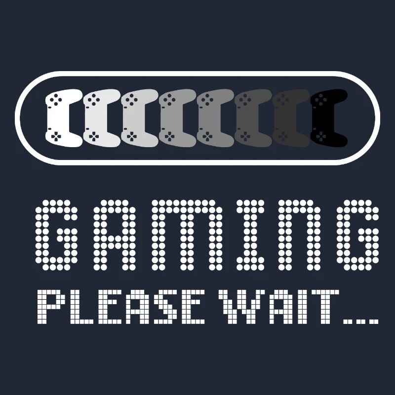 Gaming Please Wait – Funny Gamer Loading Tee