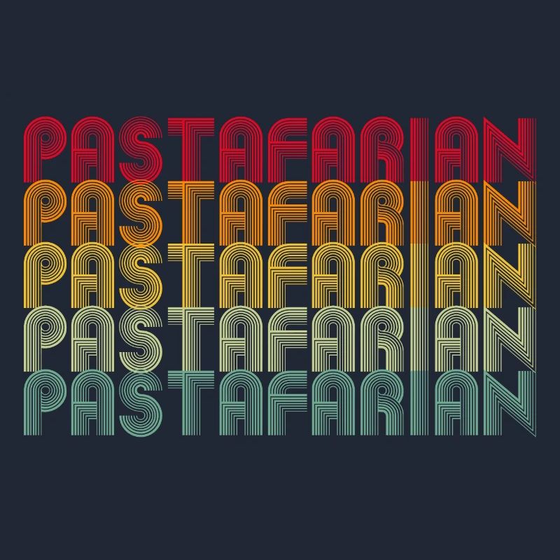 Rainbow Font Stack Pattern