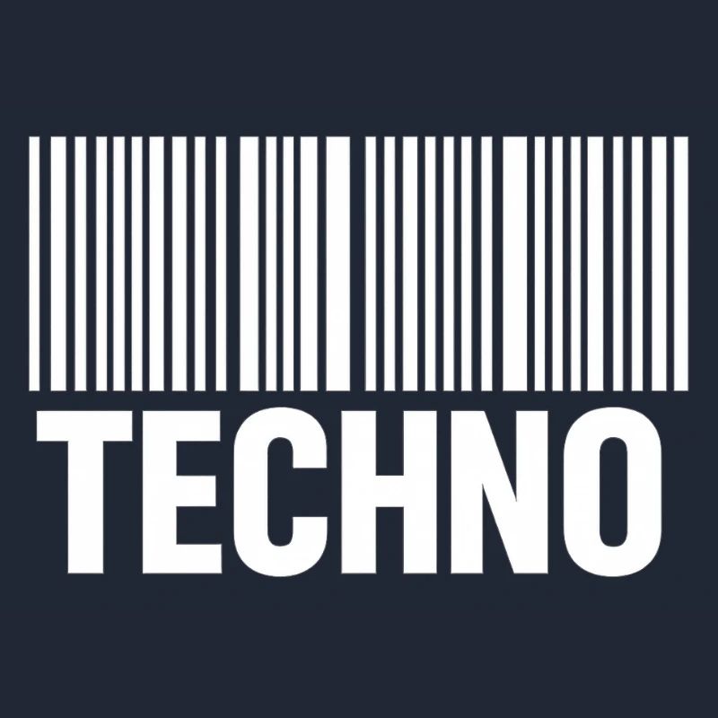 Modèle de code-barres techno