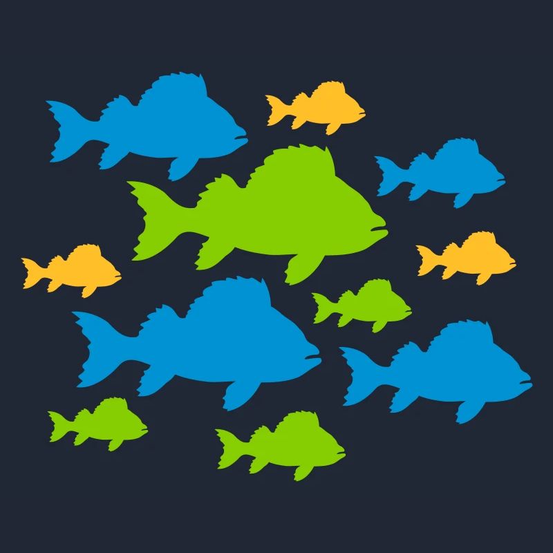 Colorful fish patterns