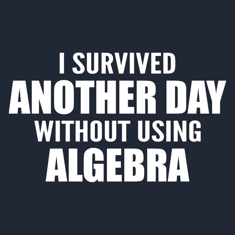 I survived without doing algebra today