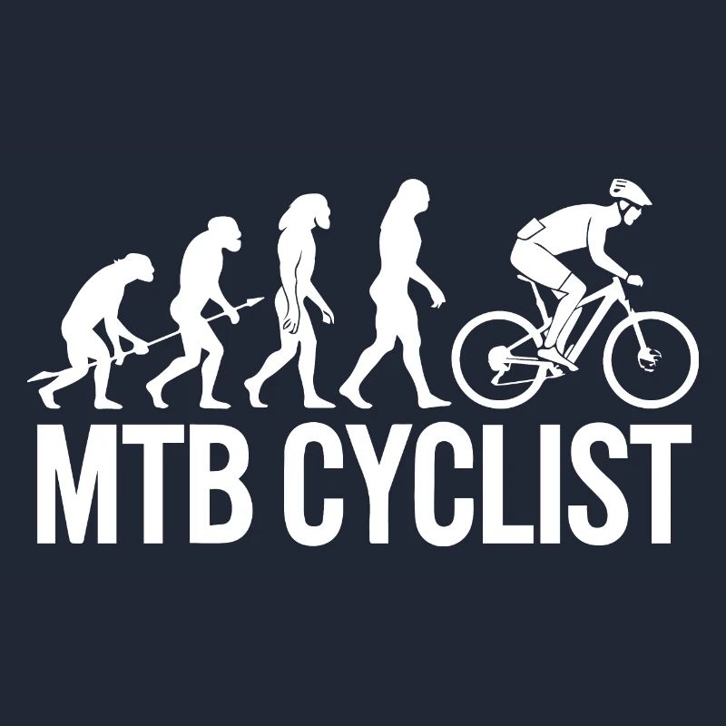 Evolution einer MTB-Radfahrer-Silhouette