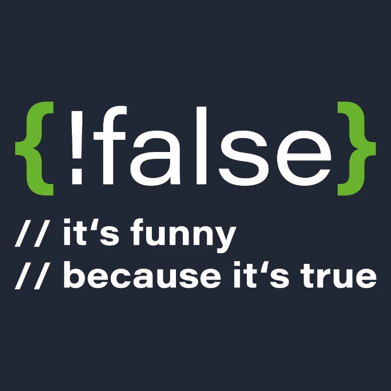false – Lustiger Programmierer Spruch