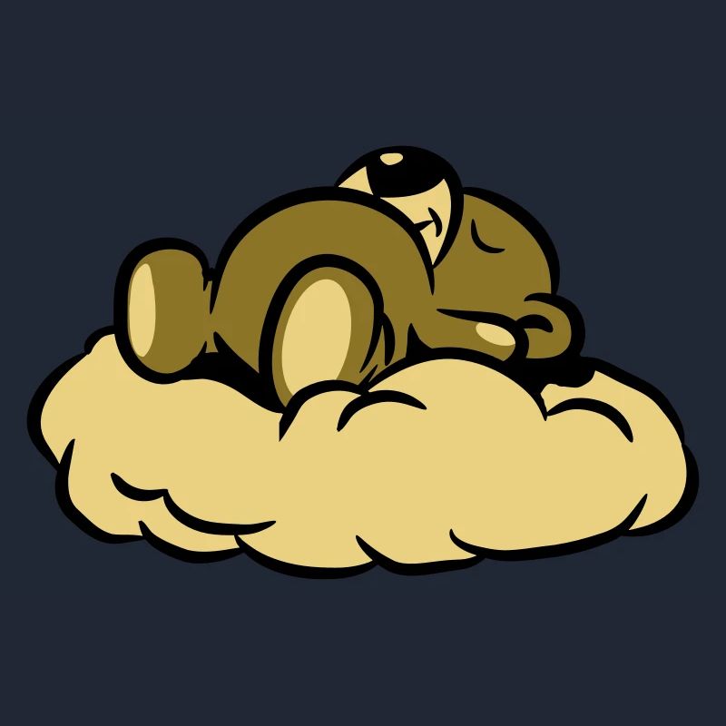 Dream Teddy bear sleeping cloud