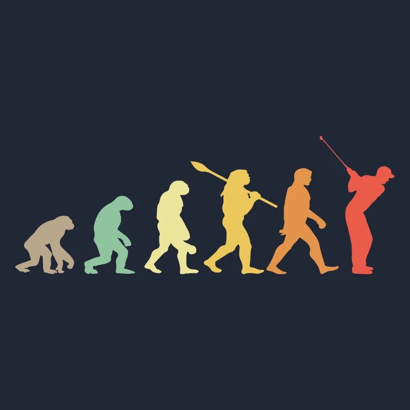 Golf Évolution Rétro Cadeau Pour Golfeurs