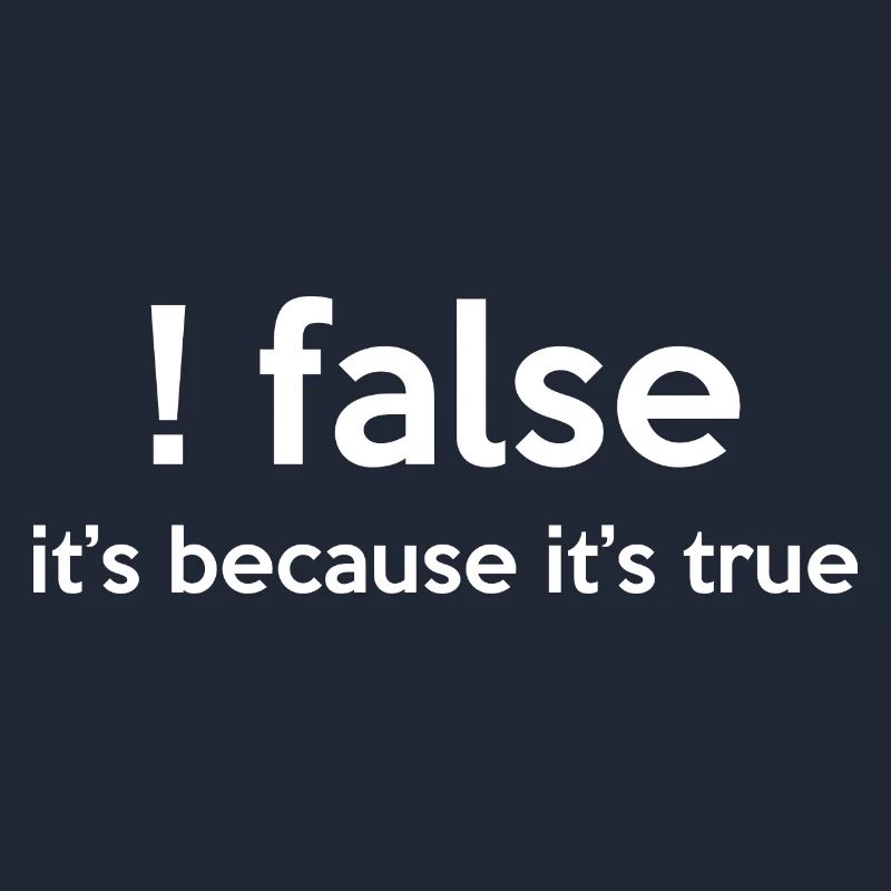 False It's Funny Because It's True Programmer Comp