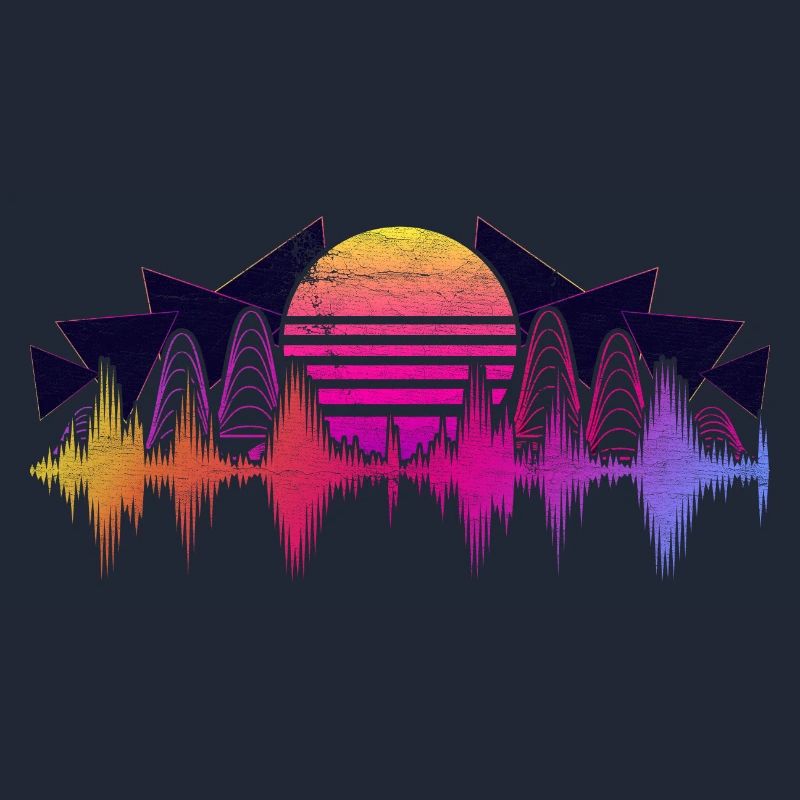 90er Synthwave Tontechniker Geschenk Soundwave