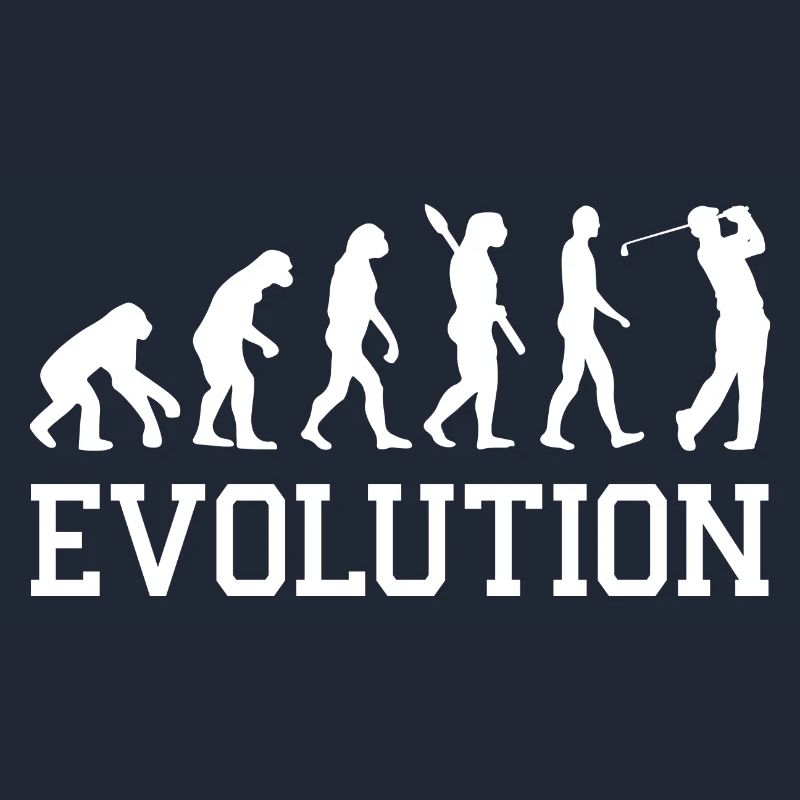 Evolution Graphic Golfer Golf Player Golfing Golf