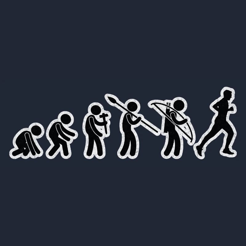 Evolution Running Black Grunge