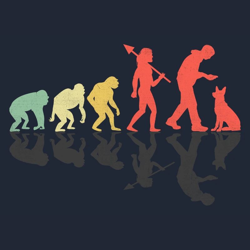 Retro Evolution German Shepherd GSD Dog Lover