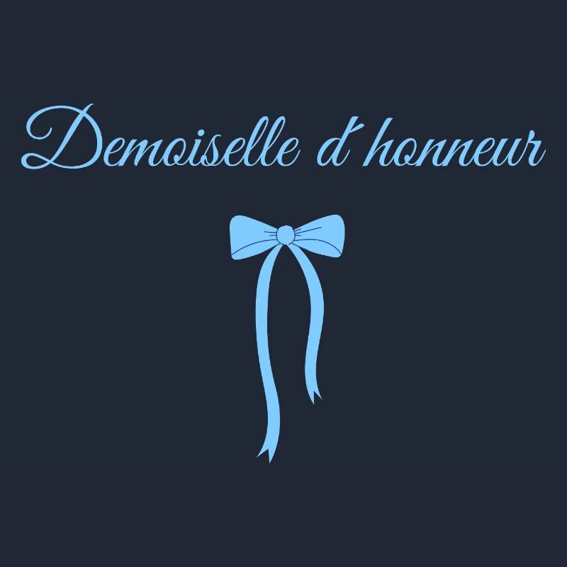 Blue Bow Bridesmaid