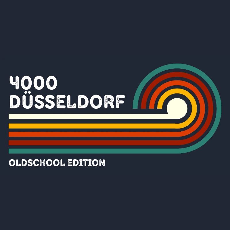 Düsseldorf Retro Shirt 4000 Postal Code