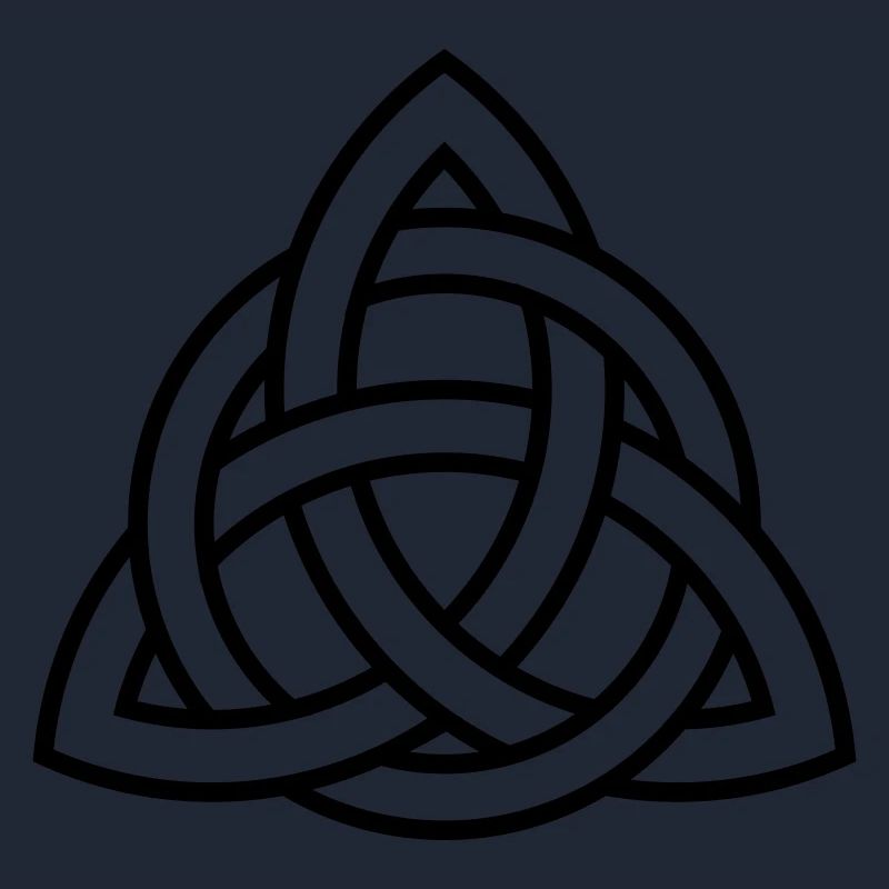 Keltisches Triqueta oder Triquetra-Symbol WEISS