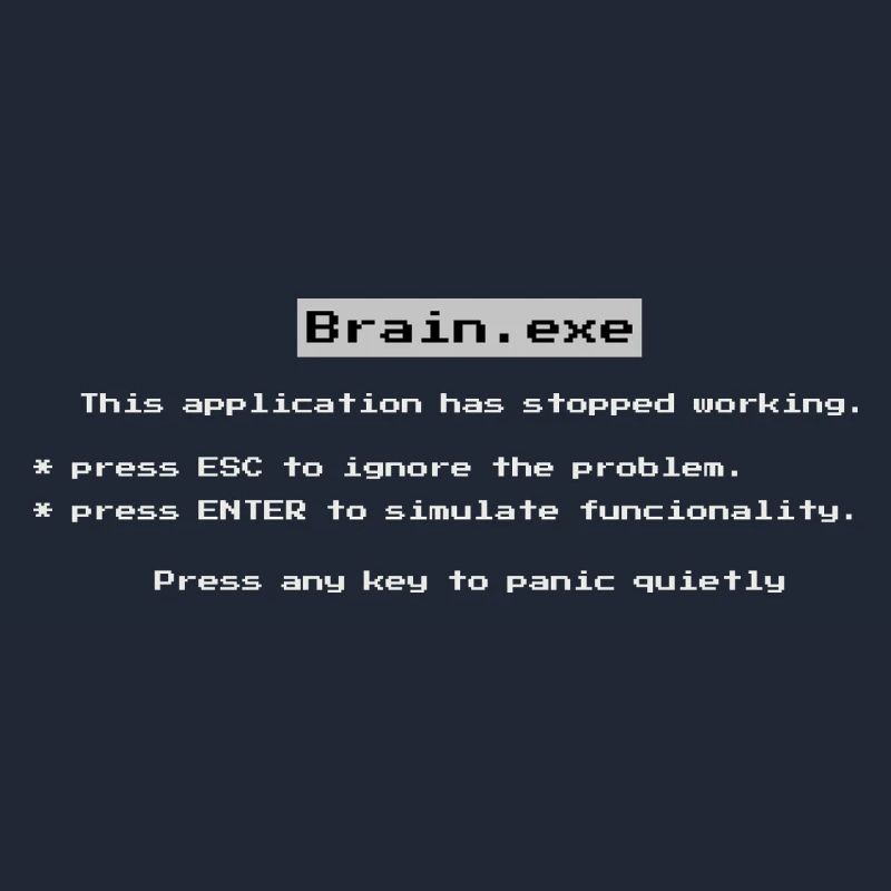 Brain.exe – Funny Computer Error Shirt